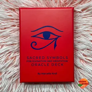 Sacred Symbols Oracle Deck for Divination and Meditation by Marcella Kroll 50 Card Deck with Guidebook