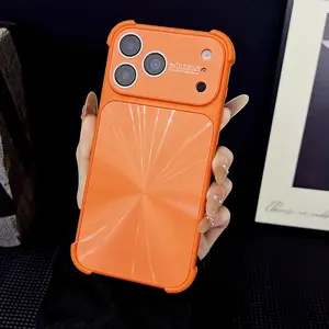 Simple Solid Color Aurora Compatible with IP17 Pro Max Four-Corner Shockproof Lens Film Phone Case IP16/15/14 Pro Max