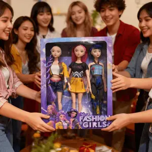 Three-Piece Anime Character Gift Set, Cute Cartoon Dolls, Figures Combo, Perfect Home and Office Decor, Ideal New Year Gift for Fans Friends Family