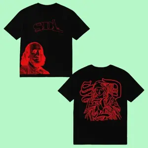 SDL Shirt Red Black – Y2K Streetwear Graphic Tee, Vintage Skater Style Retro Aesthetic Top – FASTSHIPPING