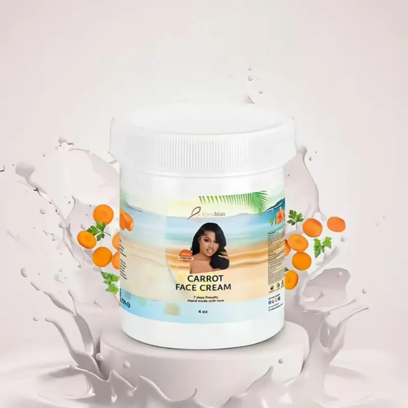 BYENBLAN Carrot Brightening Face Cream, Daily Moisturizer to Hydrate Skin for Morning and Evening Use, 4oz, Brightens