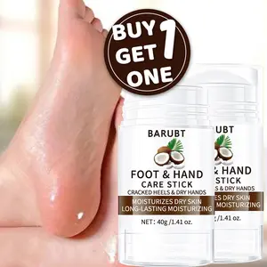Coconut Oil Foot Cream, Rich in Coconut Oil & Hyaluronic Acid, Hydrating, Moisturizes & Softens Dry Rough Skin, Prevents Cracked Feet, Non-Greasy