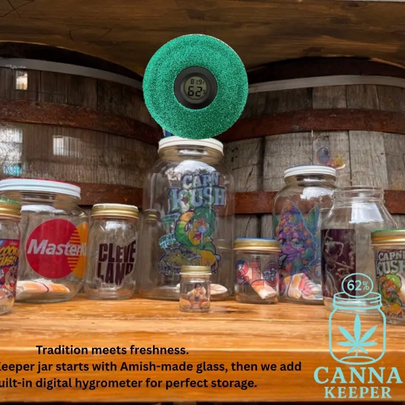 Smokers delight combo pack Canna-keepers 3- 8 oz jars. Airtight seal for herbs, spices, terrarium projects & more