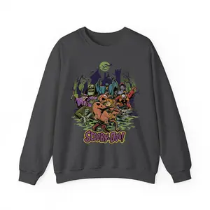Scooby Sweatshirt, 90s Horror Movie Sweatshirt, Retro Halloween Sweatshirt, Scoobydoo Sweatshirts, Unisex Classic Cotton with Graphic Print in All Sizes, For Men, For Women