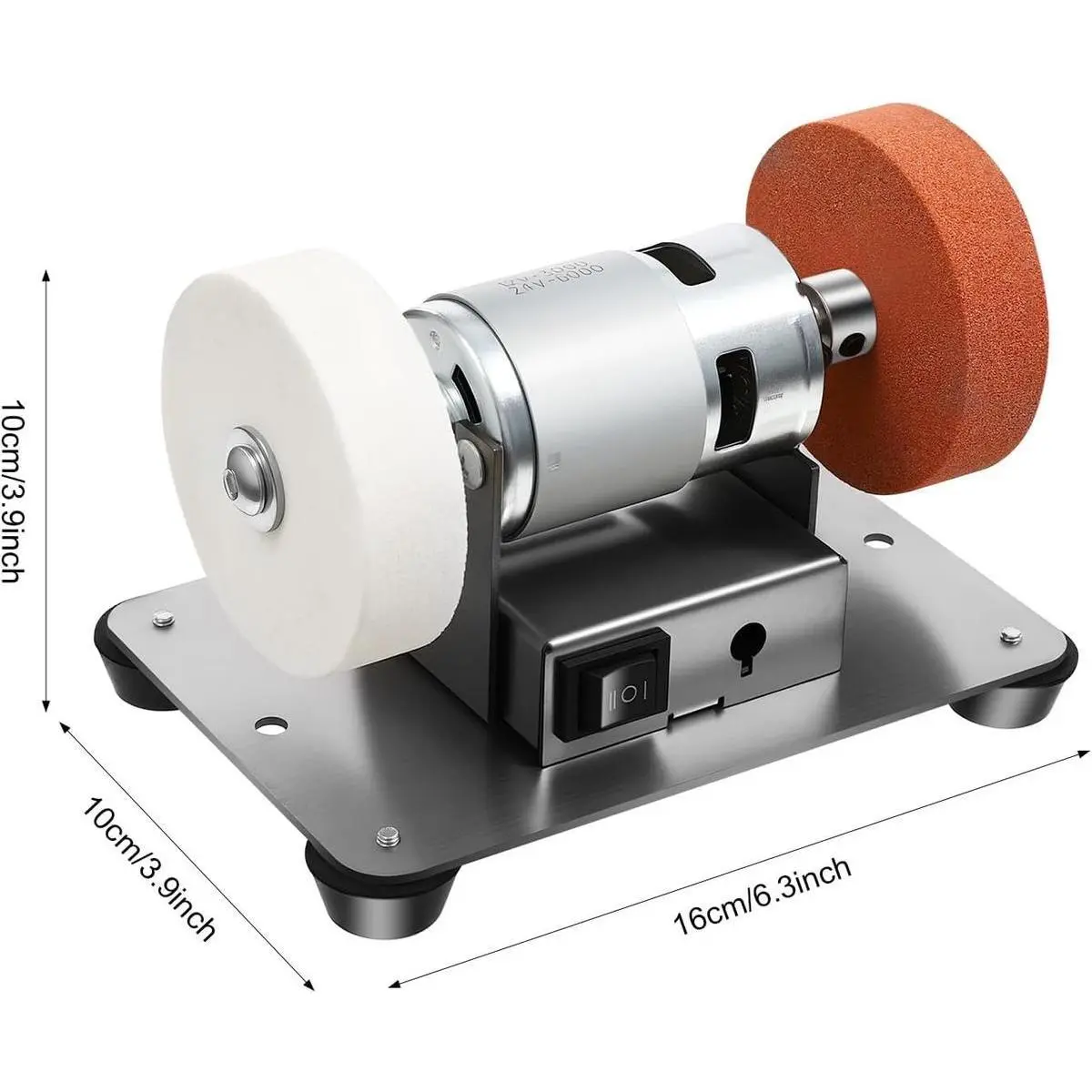 Mini Bench Grinder, Electric Benchtop Sander, Electric Multi-Purpose Grinding Machine, Polishing Grinding Machine Small Grinder for Woodworking Knife Making(6.3 * 3.9 * 3.9in)