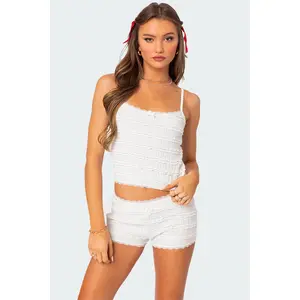 Lucy Ruffled Lace Tank Top