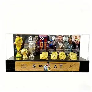 Argentina Football Star Championship Ring, Perfect Sports Trophy Replica, Ideal Gift for Baseball Enthusiasts, High-Quality Design