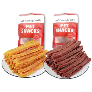 1-Pack(1 x 300g/10.58oz) Soft Chew Dog Treats For Small, Medium And Large Dogs, Dried Milk Chicken/Duck Sticks, Healthy, High Protein, Easily Digestible Perfect Reward Training Treats For Dogs