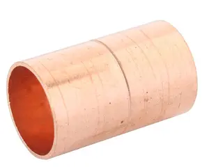 1-1/4" Rolled Stop Copper Coupling, C x C