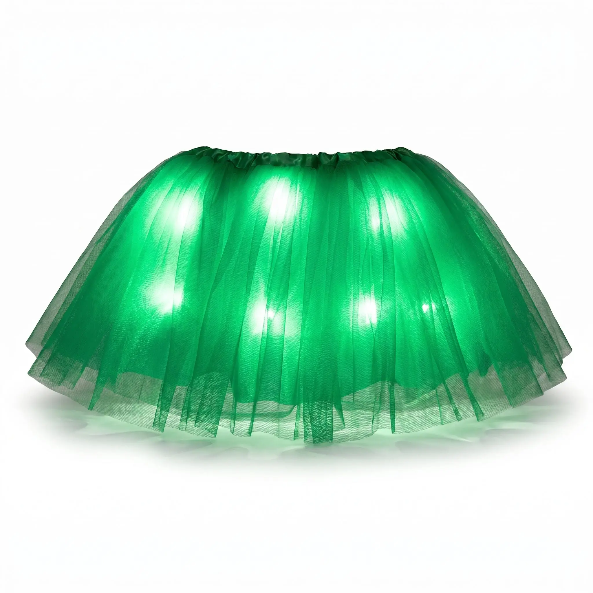 Festive Green Light-Up Adult Tutu