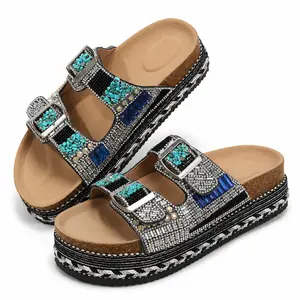 Women's Arch Support Cork Slides Soft Cushioned Comfort Sandals for Spring Summer Walking Beach Outdoor Casual Flat Platform Non Slip Lightweight Daily Wear