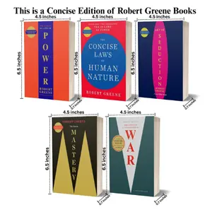 Robert Greene The Concise 5 Books Set (The Concise 48 Laws Of Power, The Concise Laws of Human Nature, The Concise Mastery, The Concise Art of Seduction & The Concise 33 Strategies Of War)