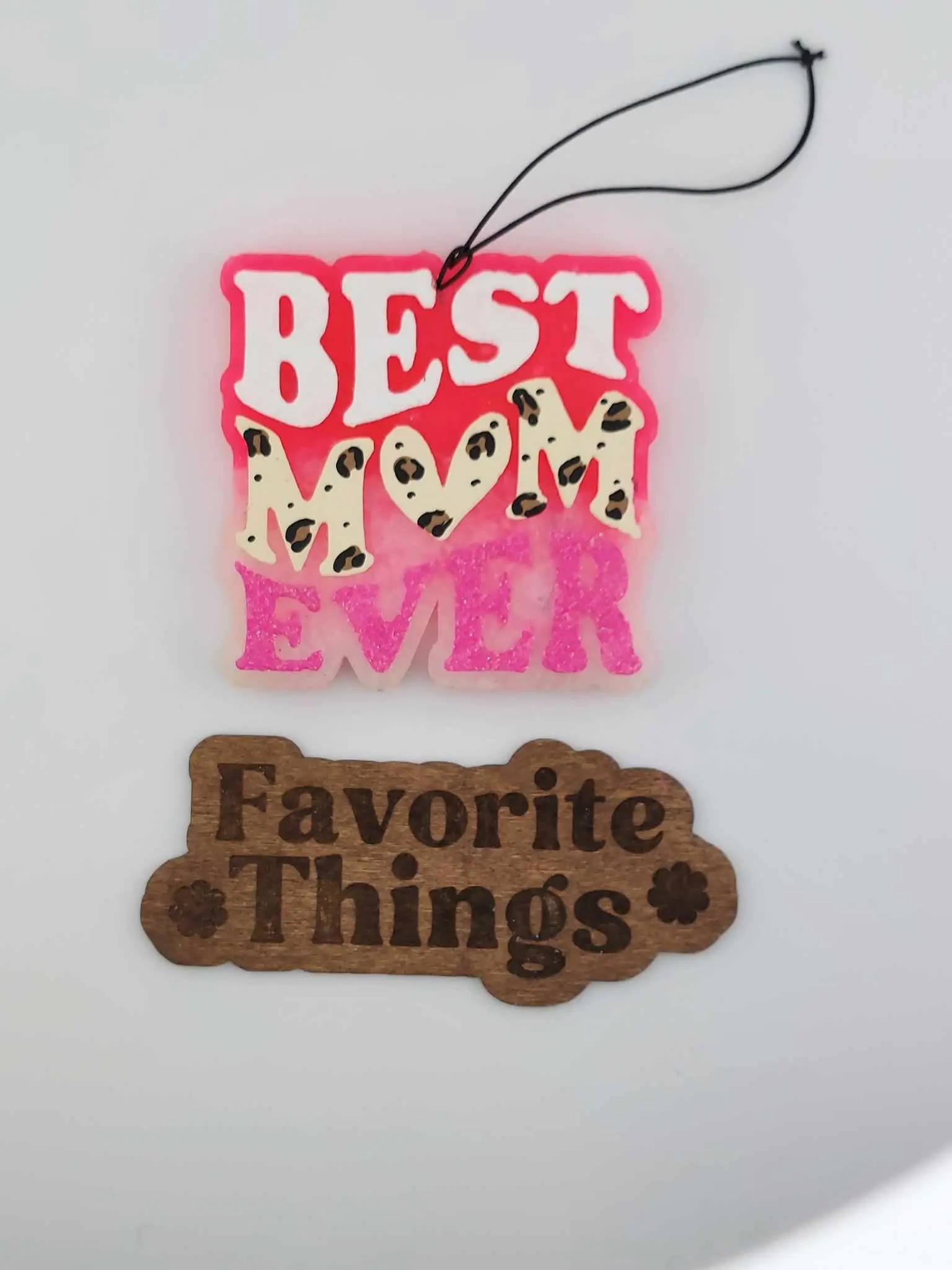 Ombre Best Mom Ever Freshie - Leopard Pink