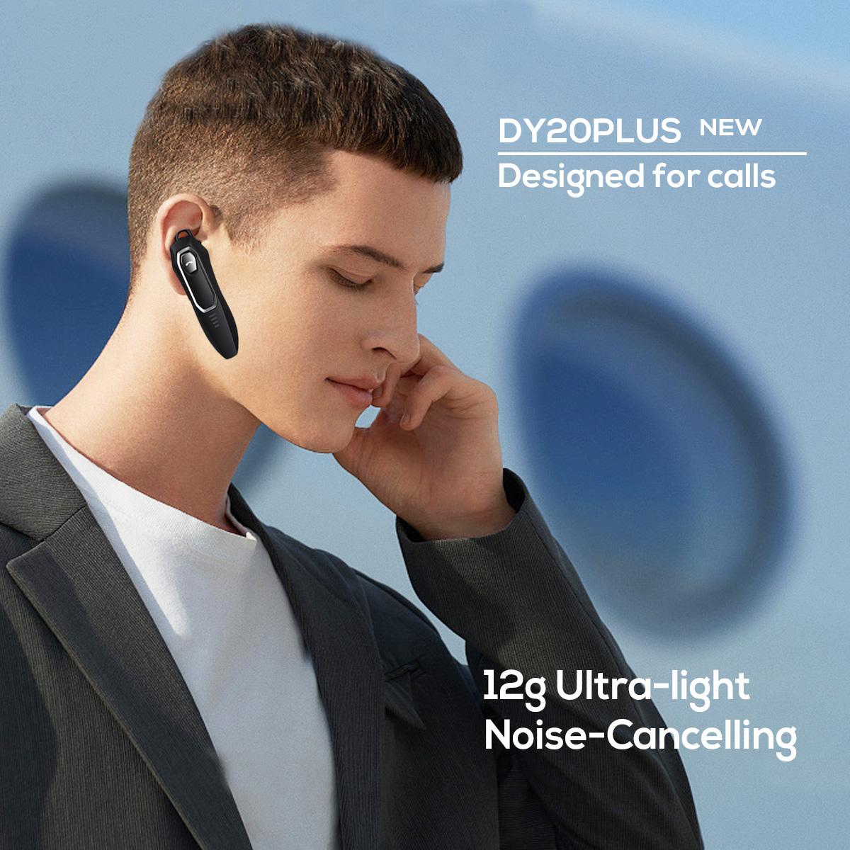 YUEYINOK Single-Ear Earphone, Bluetooth Earpiece, Hands-Free Bluetooth Headset for Work, Commuting & Driving, Clear Calls, Stable Connection, Wider Range, 30+ Hrs Talk Time hands free headset for work calls easy headset for daily use