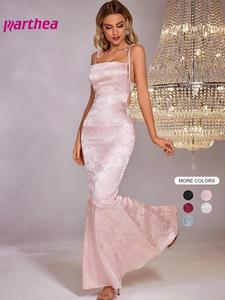 women's lace up satin cami mermaid dress, summer clothes women, elegant tie shoulder spaghetti strap maxi party evening gown, ladies summer clothes