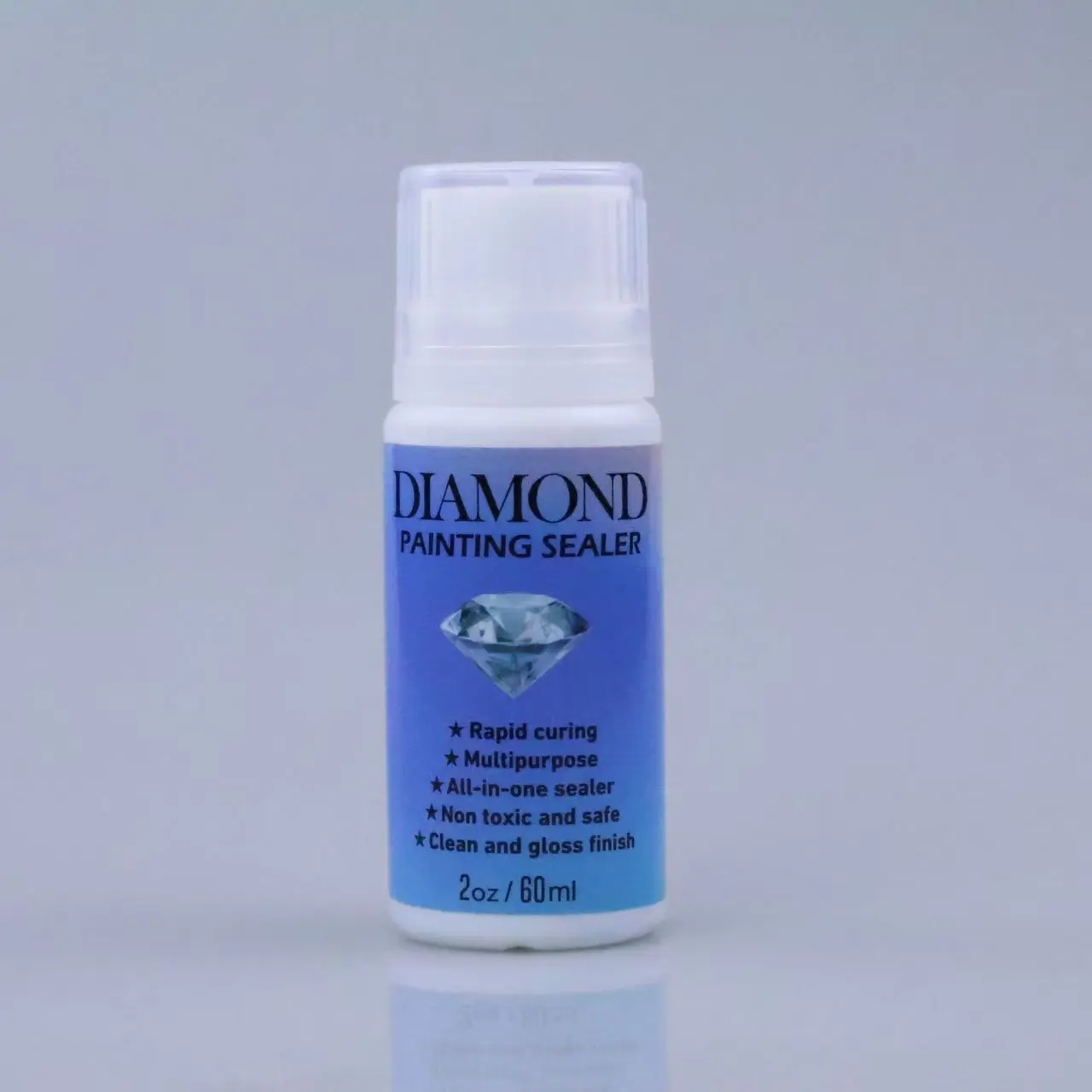 60ML Sponge Head Diamond Painting Glue, Permanent Shine Sealer for Puzzle Fixing, Essential Tool for Diamond Art Enthusiasts, Diamond Painting Tools
