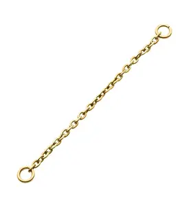 24kt Gold PVD Rolo Titanium Nose & Cartilage Piercing Chain