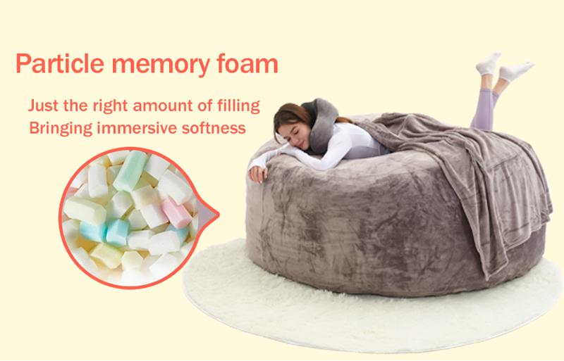 3FT/4FT/5'FT/Jumbo(with Filler) bean bag Lazy sofa beanbag Chair Ship Free High-Rebound Memory Foam Furniture Flannel Cover Removable 3FT/4FT/5'FT/Jumbo(with Filler) bean bag Lazy sofa beanbag Chair Ship Free High-Rebound Memory Foam Furniture Flannel Cover Removable
