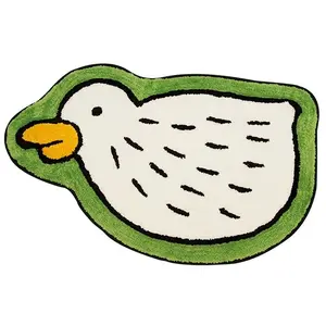 Cute Duck Shape Decorative Non-Slip Rug, 1 Piece Floor Mat, Indoor Home Decor for Living Room Bathroom Bedroom