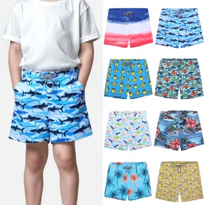 Kids & Boys‘ Quick-Dry Swim Trunks - Comfortable Swim Shorts for Summer Swimming, Beach, Pool Fun, Floral Patterns