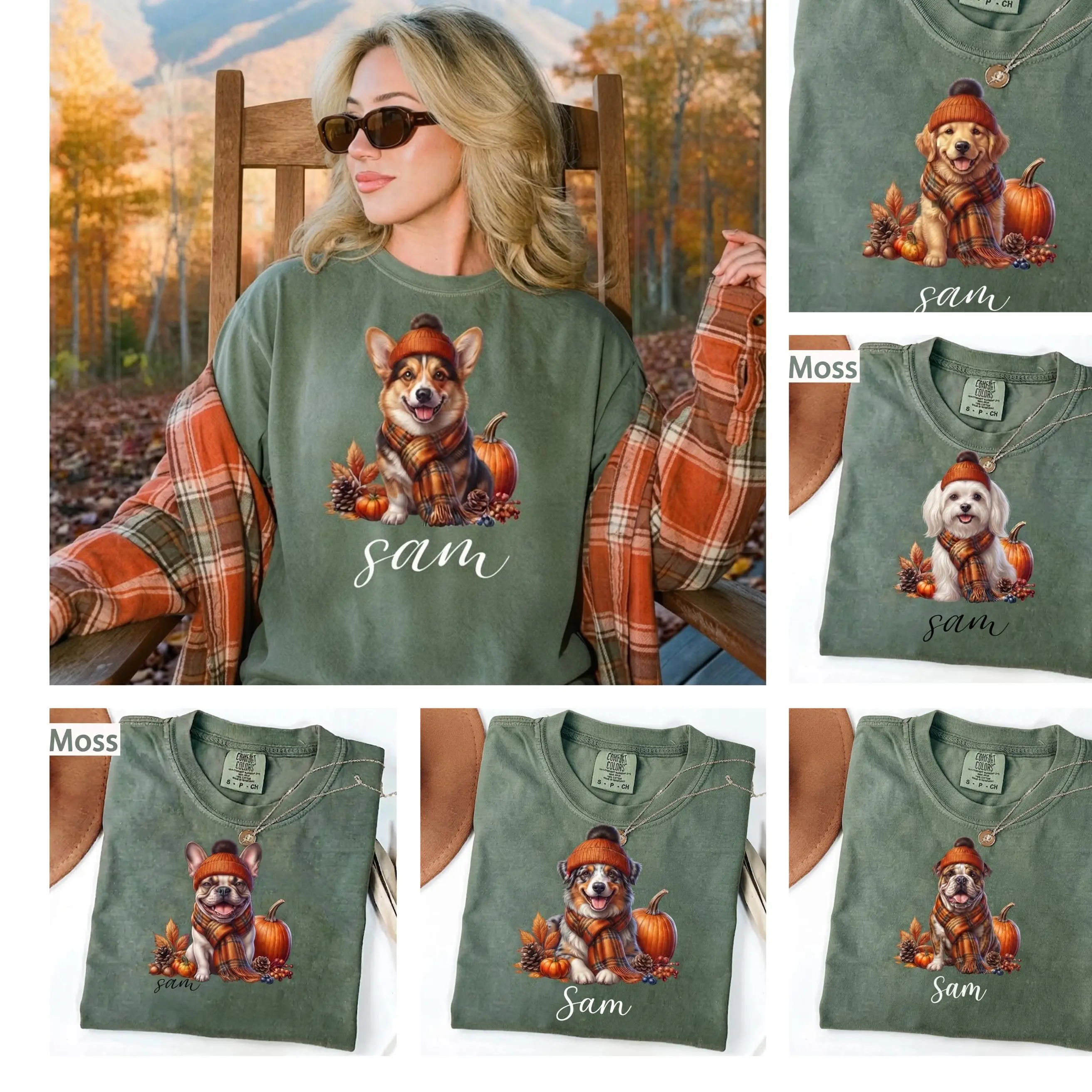 Personalized Fall Dog Shirt - 30+ Breeds Custom Dog Lover Shirt