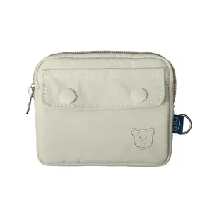 Bear Embroidery Waterproof Coin Purse, Multi-Pocket Zipper Card Holder Pouch