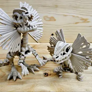 Flexi Factory 3D Dilophosaurus Skeleton Model Educational Decor for Home Office Display Realistic Prehistoric Dinosaur Figure