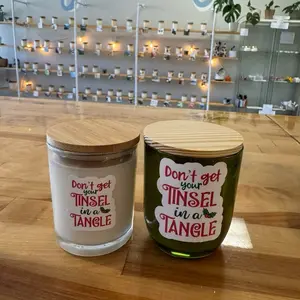 8oz Don't Get Your Tinsel in a Tangle Holiday Candles Fraser Fir Scent Perfect Christmas Tree Aroma Decor Scented Decoration