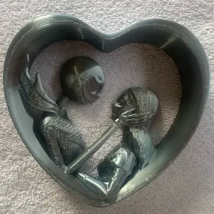Nightmare Before Christmass Heart Decor Jack and Sally