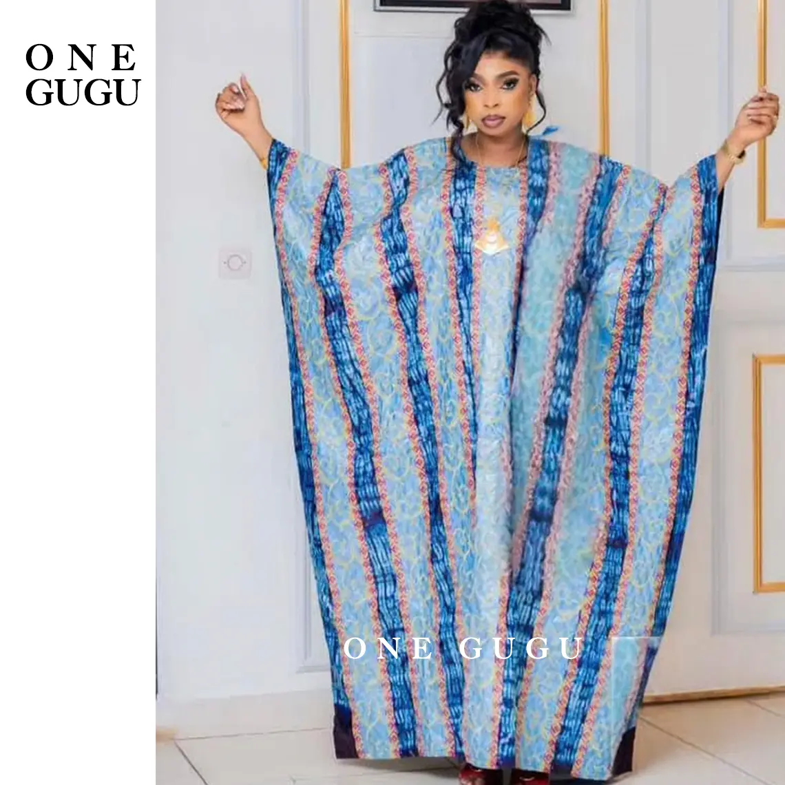 MADASHIKI Perfumed First Quality Print Bazin Riche Boubou Dress African ...