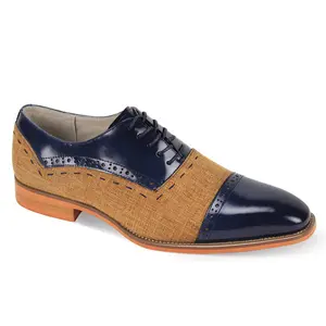 Giovanni Reed Leather & Canvas Dress Shoes