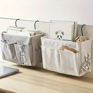 Bedside Hanging Shelf Removable Basket, 1 Count Dormitory Bedside Storage Basket, Cabinet Hanging Storage Bag, Home Organizer for Bedroom, Living Room, Office, Boho Style Decor Organizer, Hanging Baskets