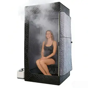 Version Portable Sauna for Home Full Body Personal Sauna Steam Sauna Tent at Home Spa with 2.6L 1000W Steam Generator, 90 Minute Timer, Foldable Chair, Remote Control, Sauna Box