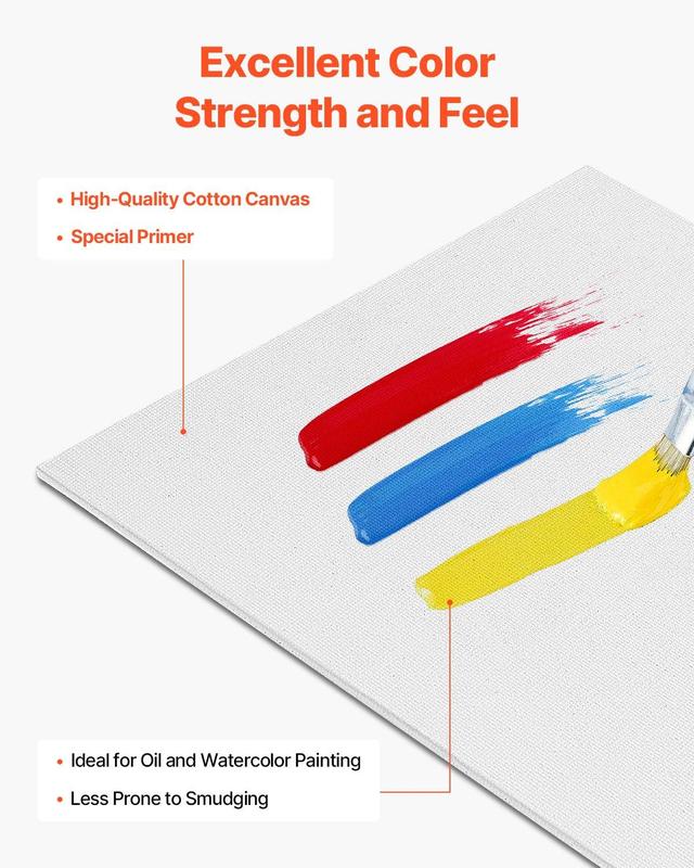 Canvas Boards for Painting 24 Pack 12 x 16 Inch Blank Canvases for Painting