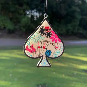 Spade Scented Car Freshie - Handmade Rearview Hanging Air Freshener
