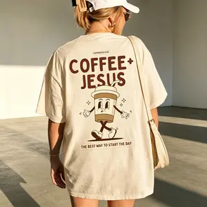 Coffee + Jesus The Best Way To Start The Day Casual T-Shirt | Christian Coffee Lover Casual Tee