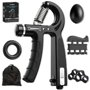 5-in-1 Hand & Forearm Strengthening Kit, Vein-Boosting Trainer Including Grip Strengthener, Finger Exerciser and Stress Ball