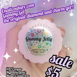 Gummy gel Jelly LED/UV  (Diamond Gel Diamond Gel, Precision Glue Gel, Rhinestone Glue for Nails, Bling Adhesive Nail Art Glue Stick, Jewelry Diamond Manicure Decoration Gel, DIY, Clear UV LED, 15 ml)~!