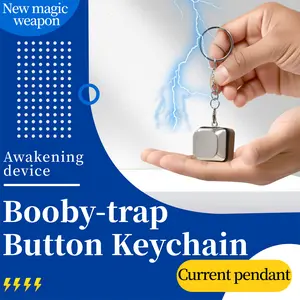 2025 Prank Button Keychain Electric Shock Toy—Practical Novelty Prank Gift for Friends or Family (New Model)