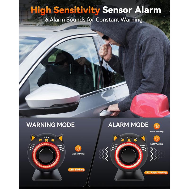 Car Alarm System, 120dB Siren Alarm Car Alarm System with Motion Sensor Alarm & Red Light, Wireless Remote Anti Theft Car Device, Vehicle Security Alert Security Lights for Car, RV, SUV, Truck(Upgrade 5.0)