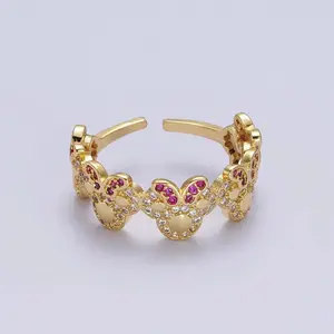 Gold Bowed Mouse Ring