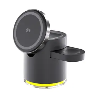 3-In-1 Qi2 15w Wireless Charger, Foldable Charger for iPhone 12-17, Samsung Fold6, Fold5, Flip5, S25, Iwatches, AirPods, Galaxy Buds