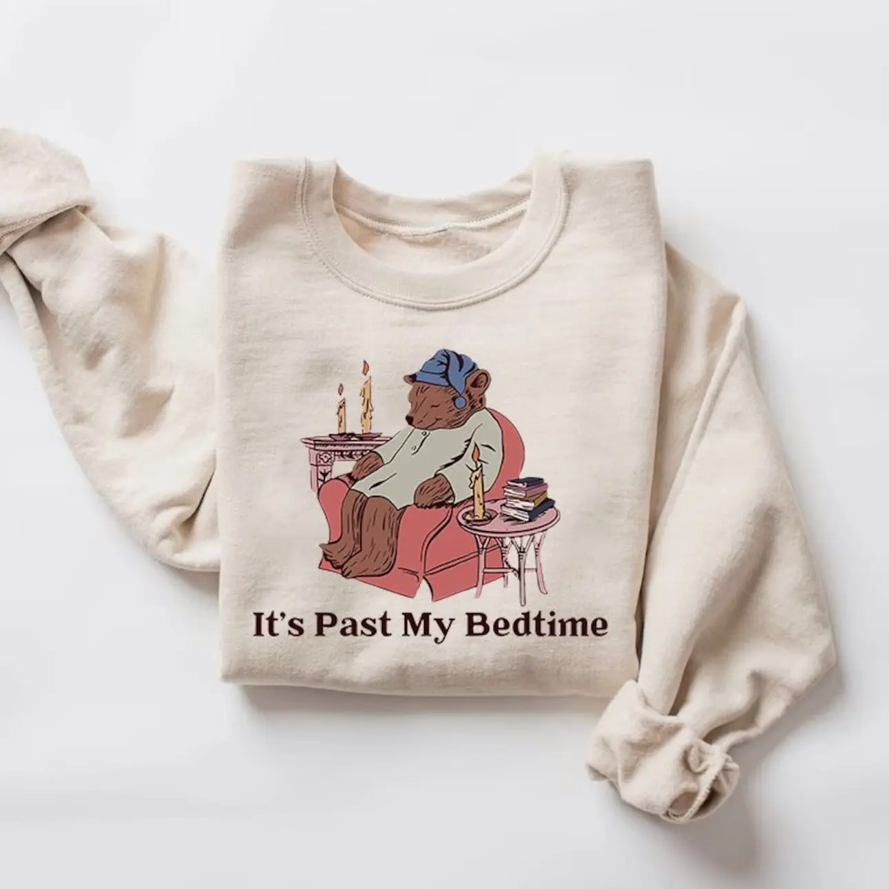 It's Past My Bedtime Shirt, Funny Sleppy Bear Sweater, Funny Bear Meme Shirt, Trendy Unisex Shirt, Gift For Her, Xmas, Funny Saying Shirt 4GK