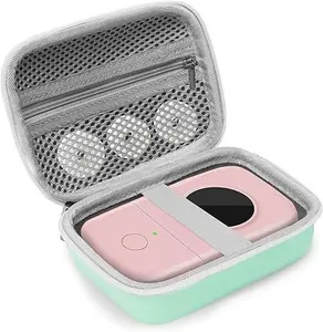 UCEC Label Maker Case Compatible with Phomemo D30, for NiiMbot D11 D110 D101, for SUPVAN E10, for Nelko P21 – Hard EVA Storage Organizer for Label Tapes, Charging Cable (Green, 6.1"x4.1"x3.2")