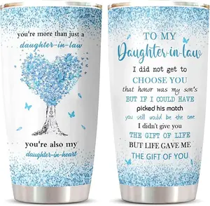 Daughter in Law Gifts, Daughter In Law Gifts Tumbler 20oz, Daughter-in-law Gifts From Mother-in-law/Father-in-law, Daughter in law Mothers Day Christmas Birthday Gift