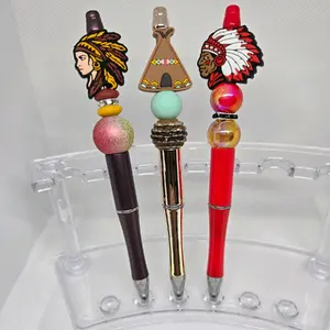 Native American Indian Indigenous American Themed Bling and Beaded Pen - Black Ink ideal gift
