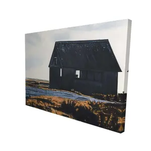 360 stand High-Def Rustic Landscape Wall Art Photo, 36x48 in Vintage Decor Farmhouse Abandoned Barn Print Artwork, Home Decoration for Home Supplies, Room, Farm-Themed Wall Arts