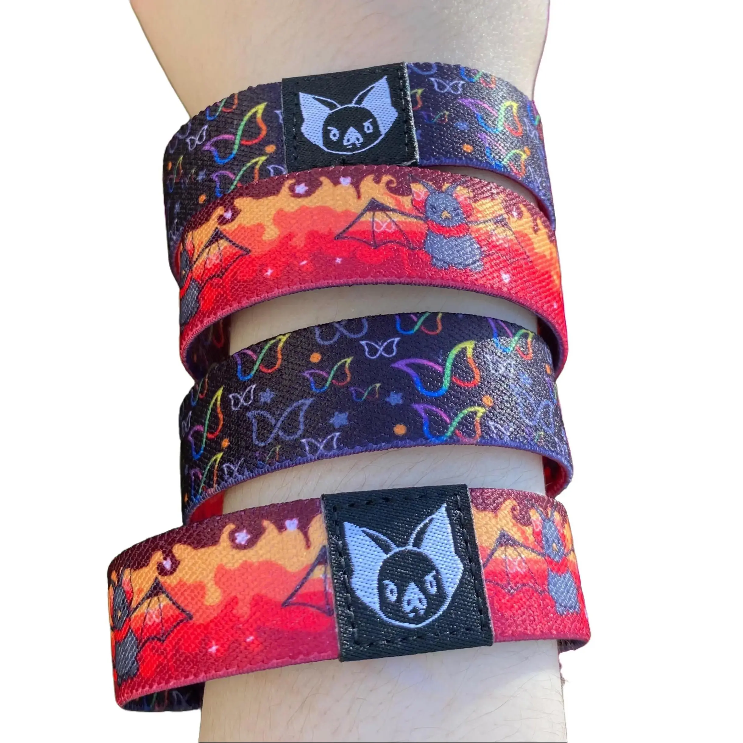 ADHD flag Bat Bracelet - Neurodivergent  Butterfly Pride Elastic Wristband (only one included)