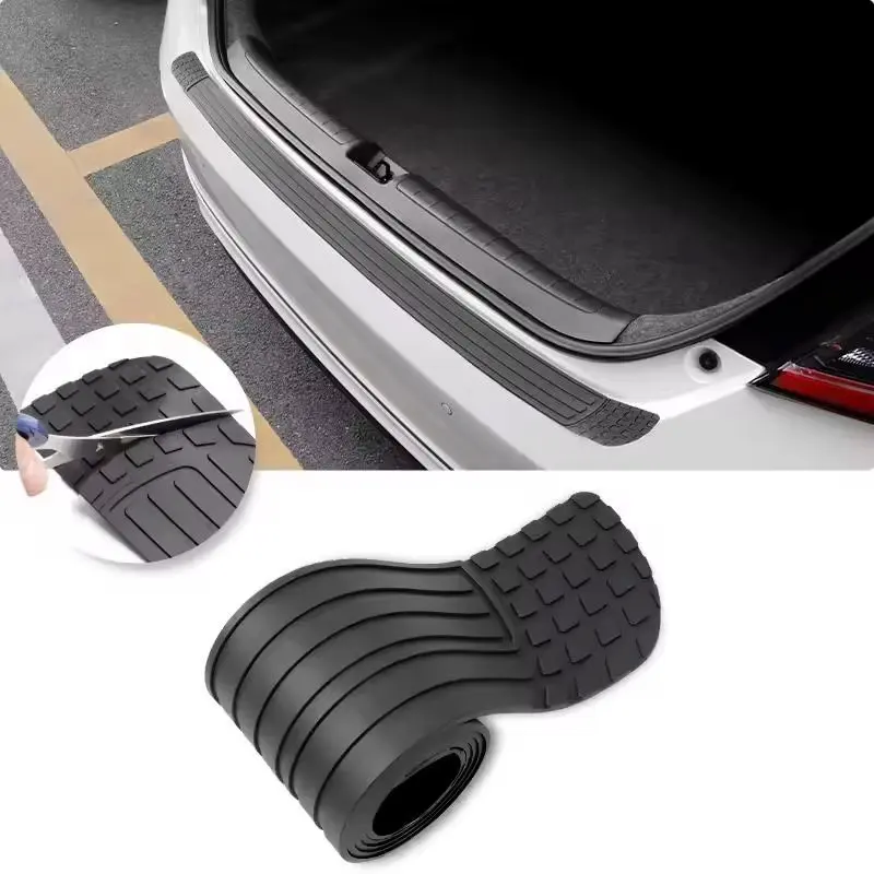 Car Trunk Threshold Strip Trunk Guard - PVC Rubber, Adhesive Install, Anti-Scratch Tailgate Bumper Protector Sticker, Protects Paint, 104x8.5cm, Anti-Step Bumper Protector