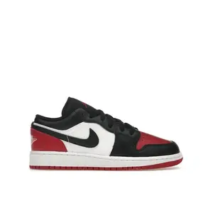 Jordan Kid's 1 Low Bred Toe 2.0 Basketball Shoes, from StockX